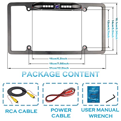 Rear View Backup Camera - License Plate Frame Mount