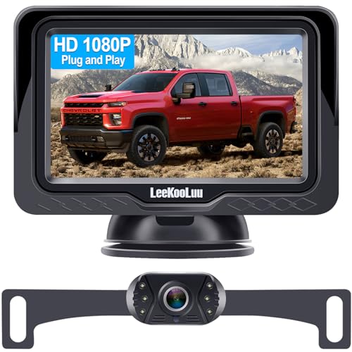 LeeKooLuu 1080P Rear View Camera with Monitor Kit