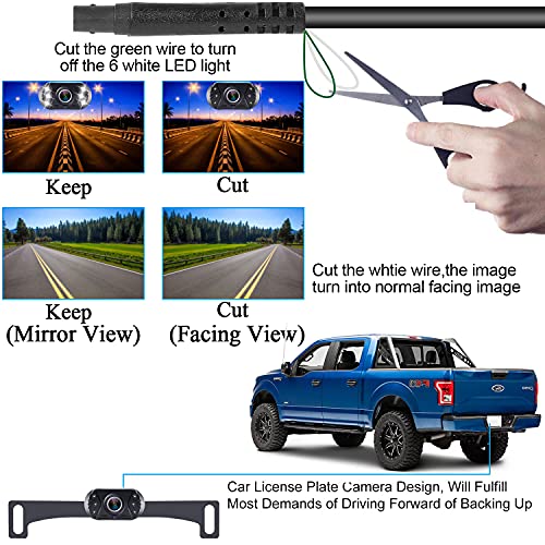 LeeKooLuu 1080P Rear View Camera with Monitor Kit