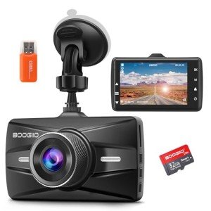 BOOGIIO 1080P FHD Dash Cam Front, 3'' IPS Screen