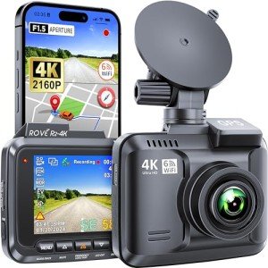 ROVE R2-4K Dash Cam with WiFi, GPS, UHD, 2.4" Screen