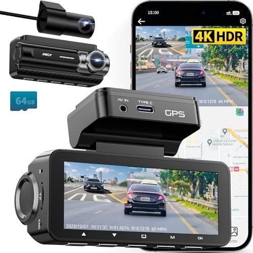 IIWEY D2 Pro 4K Front and Rear Dash Cam