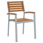Brown Acacia Wood Garden Chair Set of 6