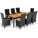 CASARIA® 8-Person Polyrattan Garden Dining Set