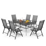 PHI VILLA 6-Piece Outdoor Dining Set - Gray