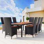 CASARIA® 8-Person Polyrattan Garden Dining Set