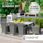 8-Person Polyrattan Garden Dining Set with Cushions