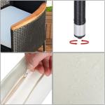 CASARIA® 8-Person Polyrattan Garden Dining Set