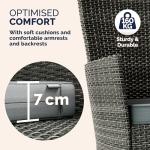 8-Person Polyrattan Garden Dining Set with Cushions