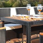 CASARIA® 8-Person Polyrattan Garden Dining Set