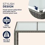 8-Person Polyrattan Garden Dining Set with Cushions