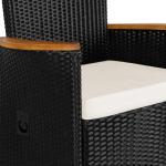 CASARIA® 8-Person Polyrattan Garden Dining Set