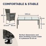 8-Person Polyrattan Garden Dining Set with Cushions