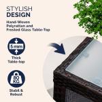 6-Person Polyrattan Garden Dining Set with Cushions