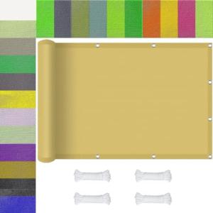 Square Shade Sail 5 x 9 m - Sand Yellow