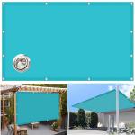Waterproof 6x7m UV Block Shade Sail - Sky Blue
