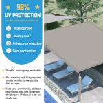 Square Sun Shade Sail 4.5 x 10 m in Khaki