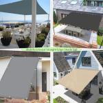 Square Shade Sail 5 x 9 m - Sand Yellow