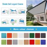 Square Sun Shade Sail 4.5 x 10 m in Khaki