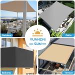 Square Sun Shade Sail 4.5 x 10 m in Khaki
