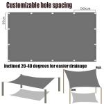 Square Shade Sail 5 x 9 m - Sand Yellow