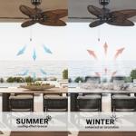 Kathy Ireland Batalie Breeze 52" Outdoor Ceiling Fan