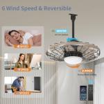 20 Inch Waterproof Outdoor Ceiling Fan with Remote