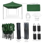 Waterproof 3x6 Green Pop-Up Gazebo with Accessories