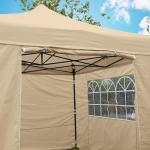 Heavy Duty Waterproof 3x3m Pop-Up Gazebo - Beige