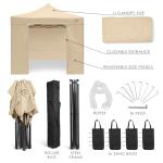 Heavy Duty Waterproof 3x3m Pop-Up Gazebo - Beige