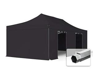 Toolport 4x8m Black Pop Up Gazebo with Sidewalls