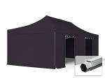 Toolport 4x8m Black Pop Up Gazebo with Sidewalls