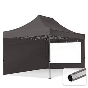 Pop-Up Gazebo with Sidewalls and Windows, Dark Grey