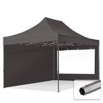 Pop-Up Gazebo with Sidewalls and Windows, Dark Grey