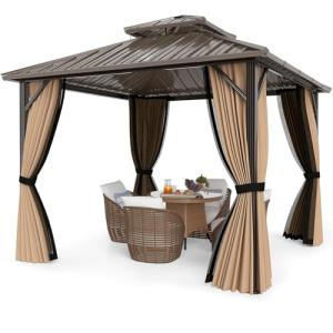 3m x 3m Hardtop Garden Gazebo with Sidewalls