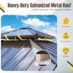 3m x 3m Hardtop Garden Gazebo with Sidewalls