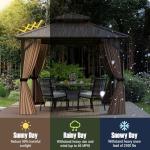 3m x 3m Hardtop Garden Gazebo with Sidewalls