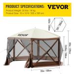 VEVOR Pop Up Gazebo Tent with Mosquito Net