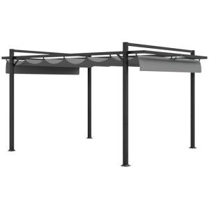 Outsunny 3x4m Retractable Roof Pergola Gazebo