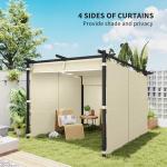 Outsunny 3x3m Metal Pergola with Retractable Roof