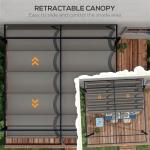 Outsunny 3x4m Retractable Roof Pergola Gazebo