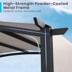 Large Retractable Pergola with Sun Shade Canopy