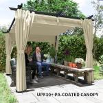 Outsunny 3x3m Metal Pergola with Retractable Roof