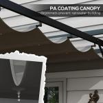 Outsunny 3x4m Retractable Roof Pergola Gazebo