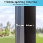 Large Retractable Pergola with Sun Shade Canopy