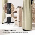 Outsunny 3x3m Metal Pergola with Retractable Roof