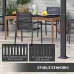 Outsunny 3x4m Retractable Roof Pergola Gazebo