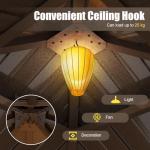 COSTWAY 3x3m Heavy-Duty Aluminum Gazebo with Netting