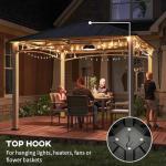 Outsunny 3x3m Metal Roof Garden Gazebo Canopy