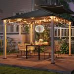 Outsunny 3x3m Metal Roof Garden Gazebo Canopy
